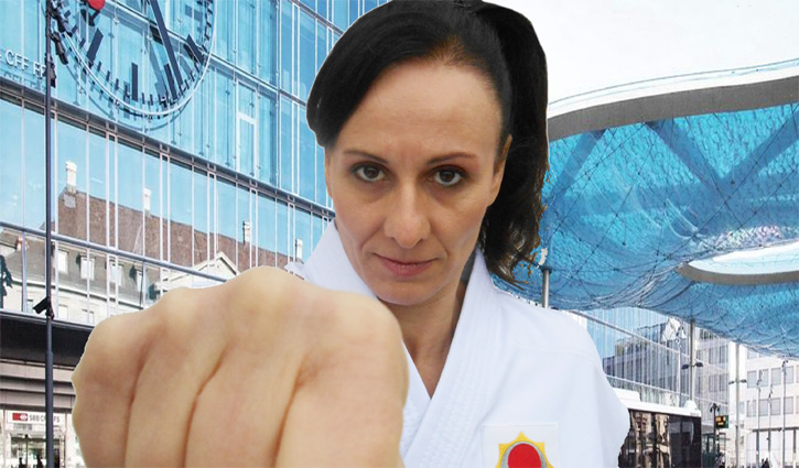 Karin Lüscher, stv. Schulleiterin Kampfsportschule Aarau. Karate, Kobudo