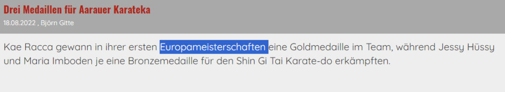 Shin Gi Tai Aarau SKISF Richtigstellung shingitai.ch Toni Racca Dojoleiter