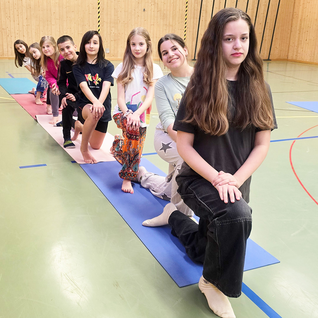 Die Yoga-Kids der Kampfsportschule Aarau freuen sich auf Zuwachs!