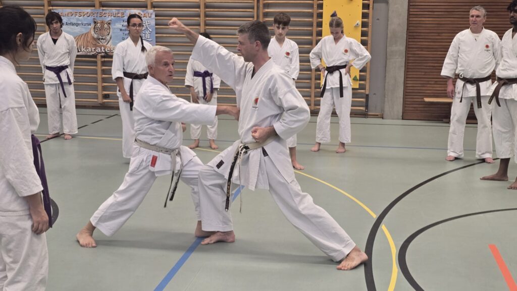 SKR-Chefinstruktor Tommaso Mini mit Head-Instruktor der Kampfsportschule Aarau Michael Waldmeier